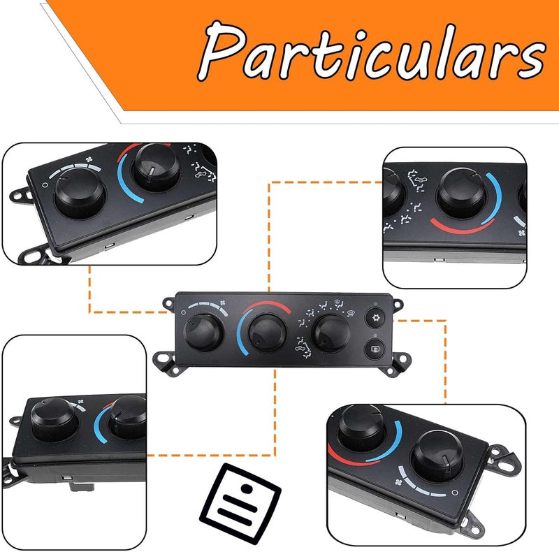 LEVANLIGHT Front A/C Heater Climate Control Module Compatible for 2006-2008 Dodge Ram 1500 2500 3500 2008-2011 Dodge Dakota Replace#P55056569AD, 55056569AE - Image 5